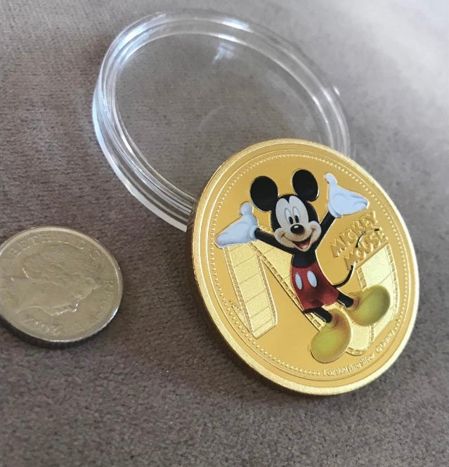 Gold Mickey Mouse coin