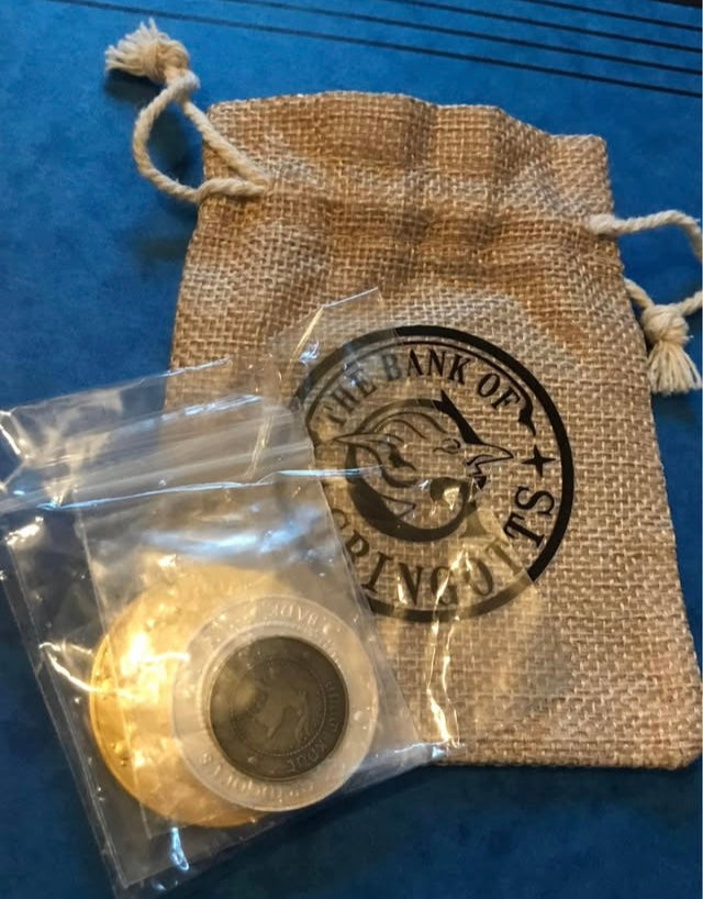Harry Potter coins and pouch