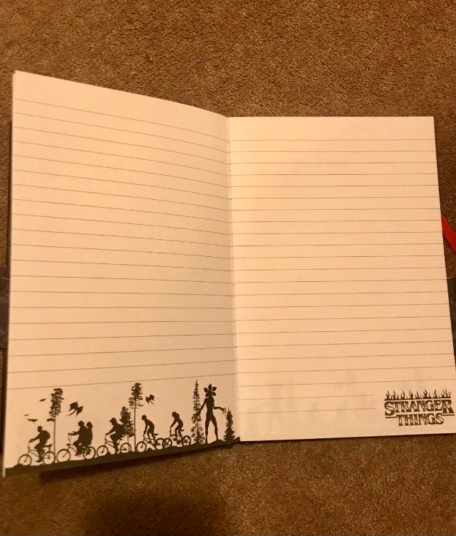 A5 Stranger Things Notebook 80 lined pages FREE delivery anywhere in UK