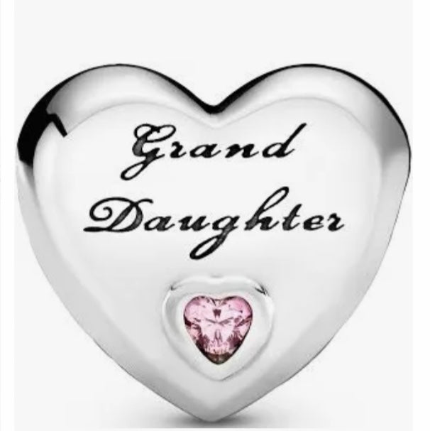 925 Silver Granddaughter charm for bracelet