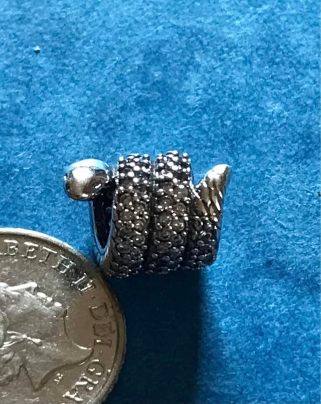 Genuine 925 Silver snake charm for charm bracelet