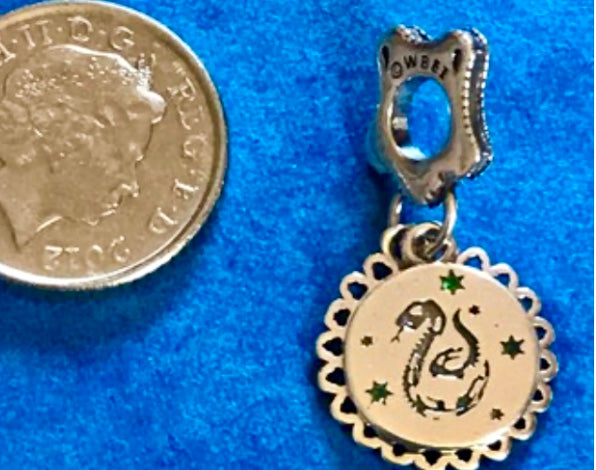 Slytherin house 925 Silver charm for charm bracelet