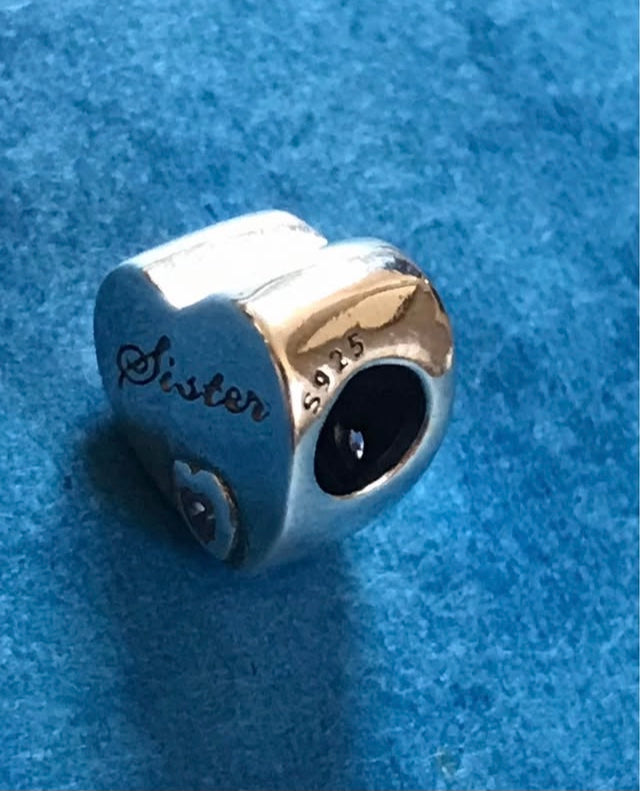 Silver Sister charm for charm bracelet 925