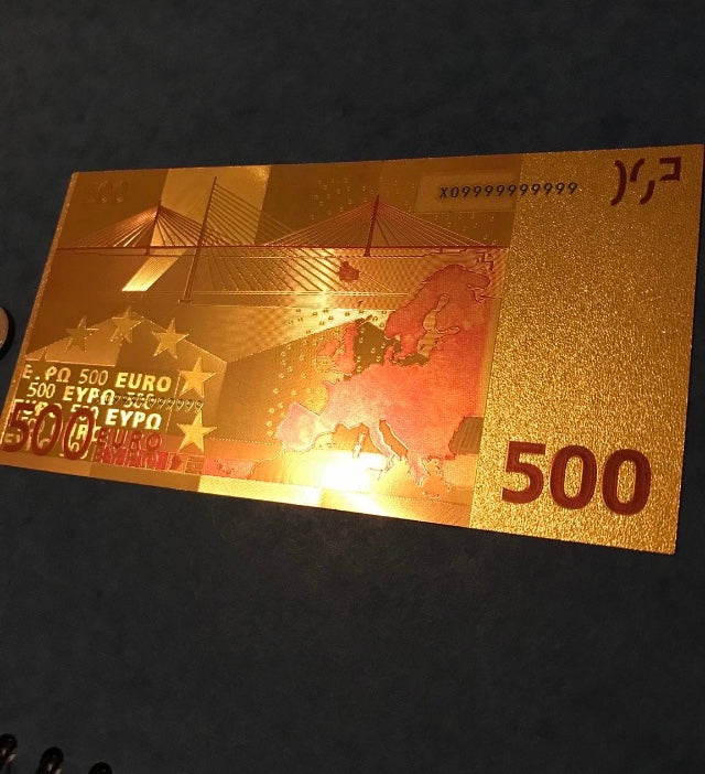 500 Euro note and certificate