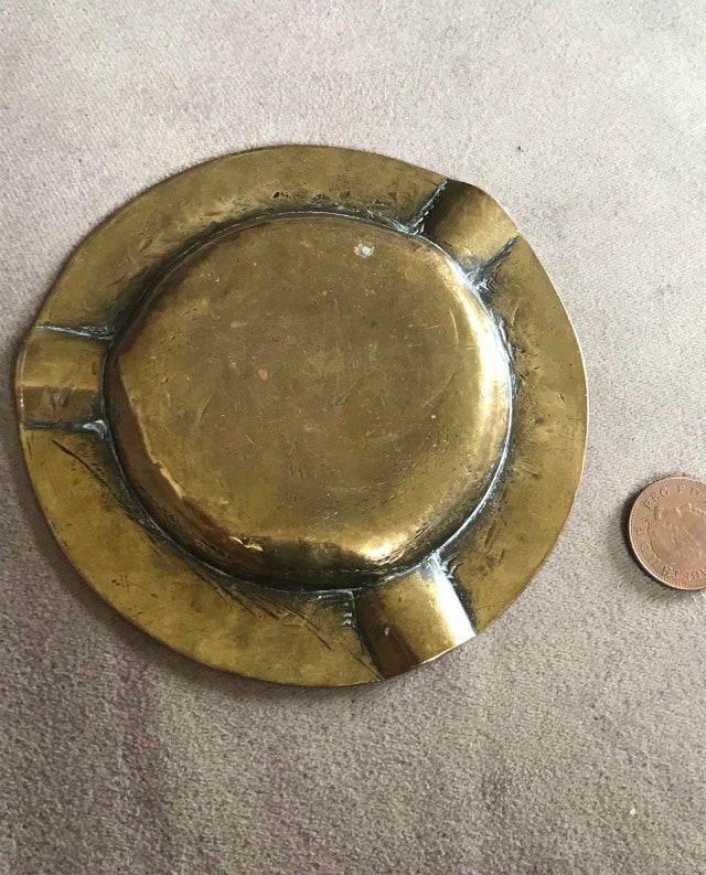 Trench art brass ashtray ww2