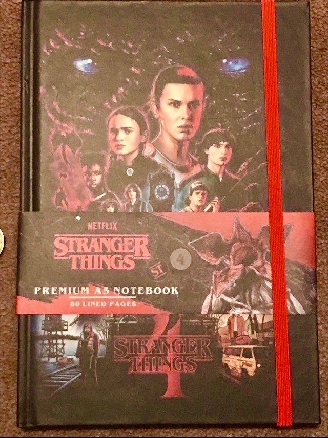 A5 Stranger Things Notebook 80 lined pages FREE delivery anywhere in UK