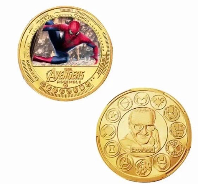 Spider man gold coin