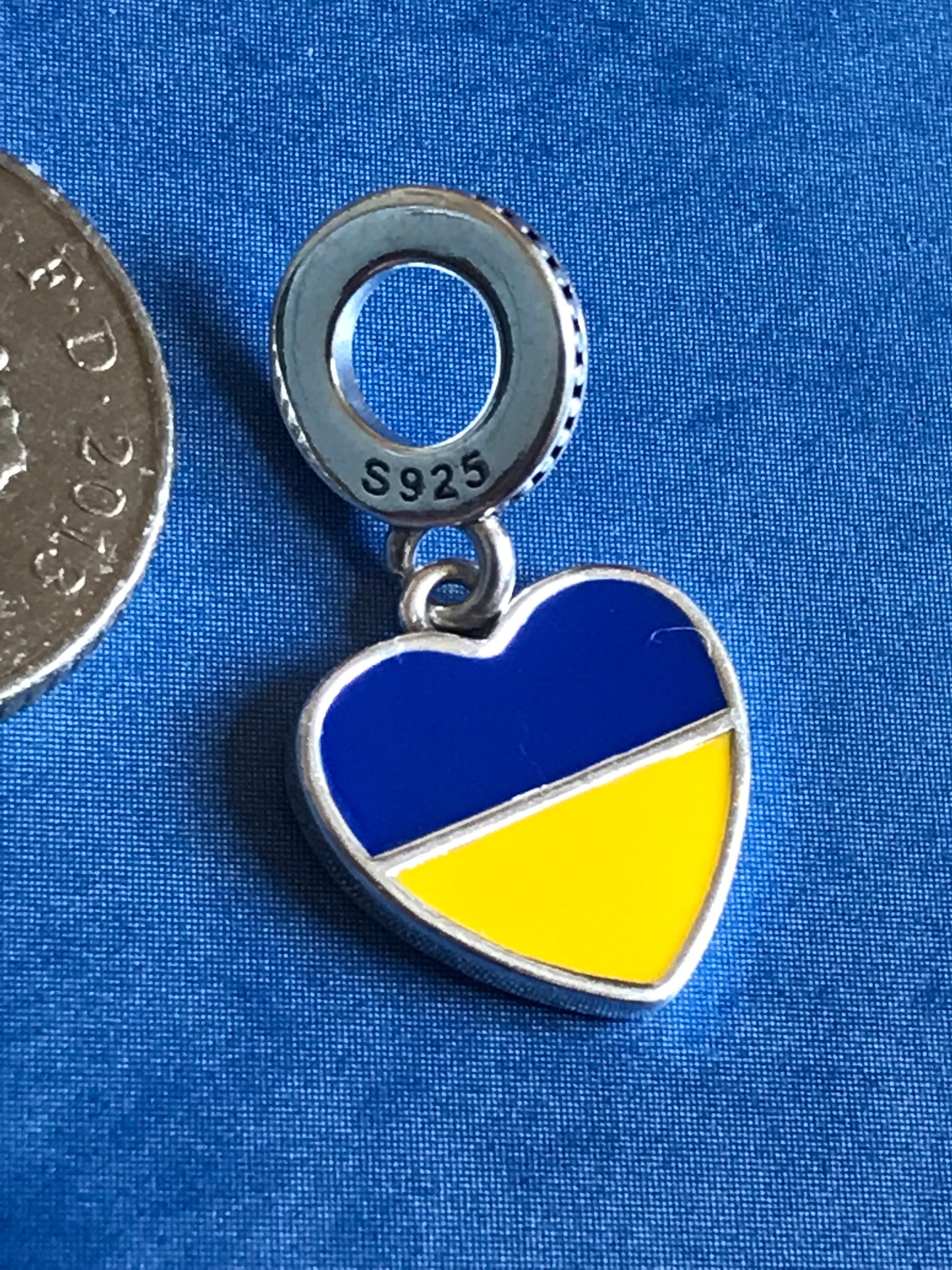 Ukraine silver charm for charm bracelet 925 solid silver