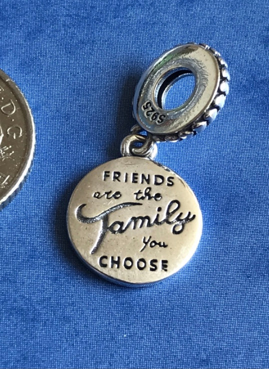 Silver charm 925 Friends and family charm for bracelet