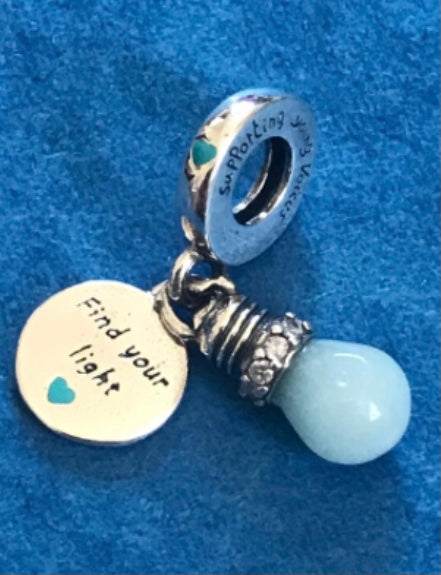 Silver 925 lightbulbs charm for bracelet