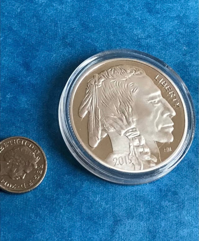 USA American coin buffalo and Indian liberty