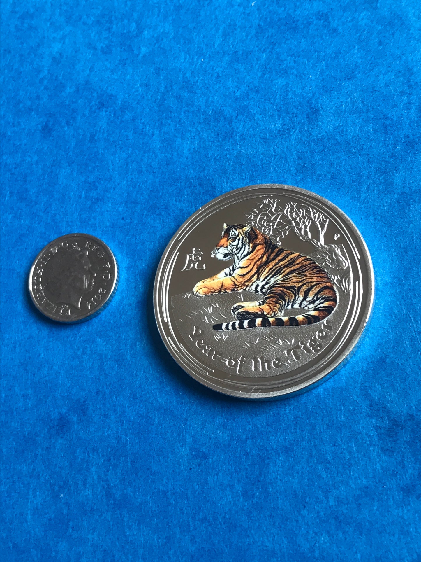 Year of the tiger silver coin
