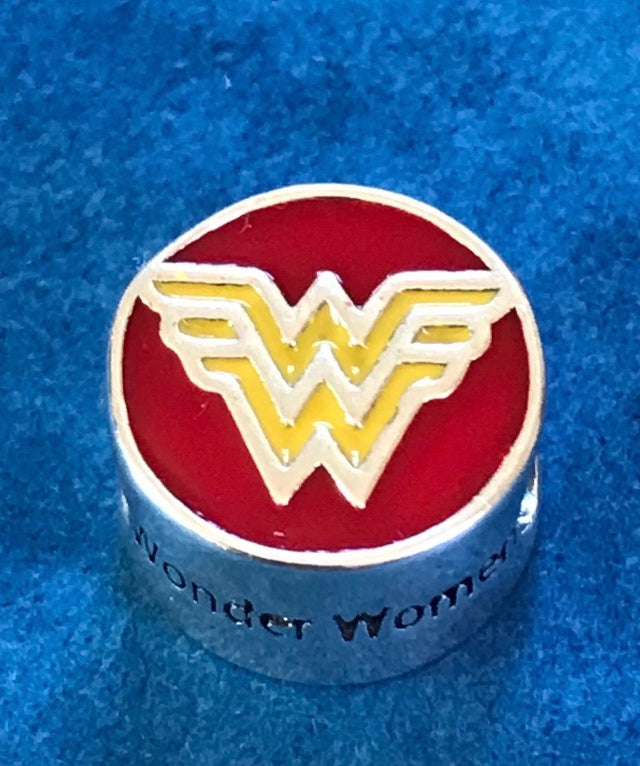Genuine 925 Silver Red Wonderwoman charm for charm bracelet