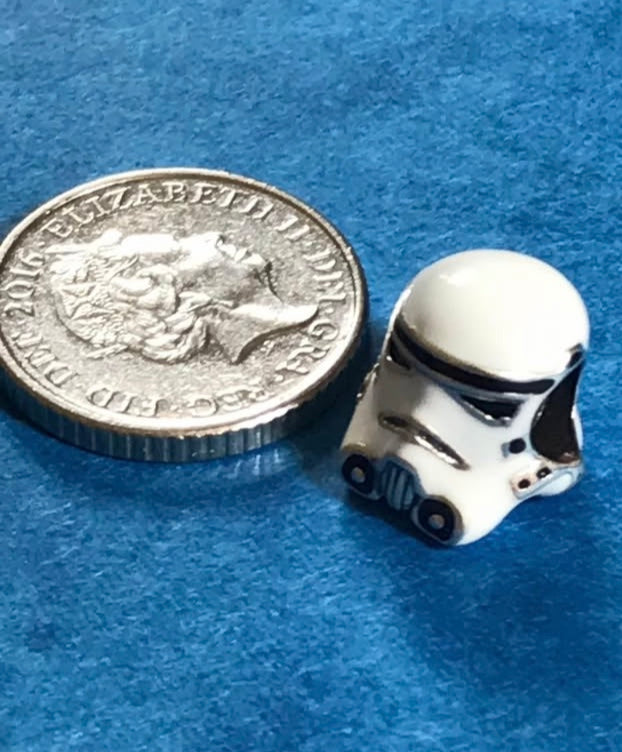 Silver storm trooper 925 silver charm for charm bracelet helmet Star Wars fit Pandora