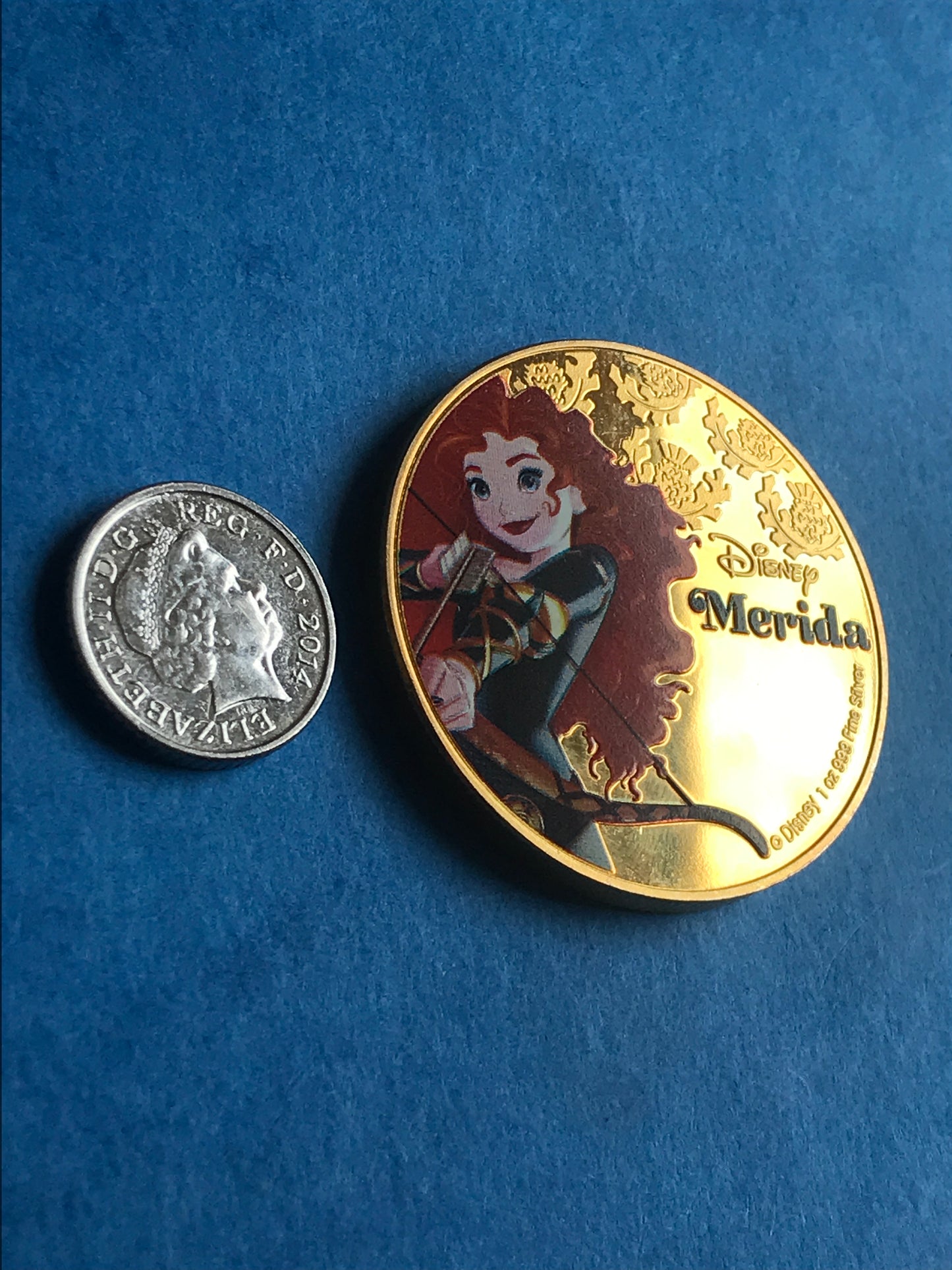 Merida gold plated Disney coin
