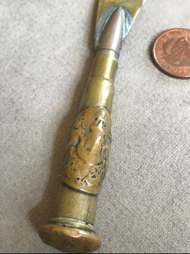 Letter opener ww1 brass trench art