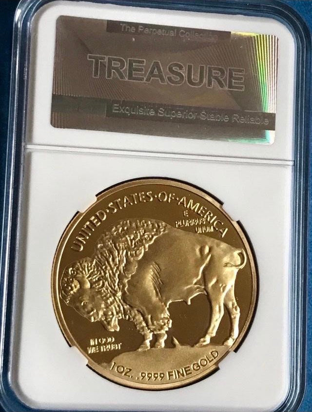 USA coin of Indian and buffalo gold coin