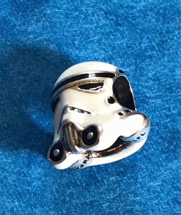 Stormtrooper helmet charm for charm bracelet Star Wars 925 Silver