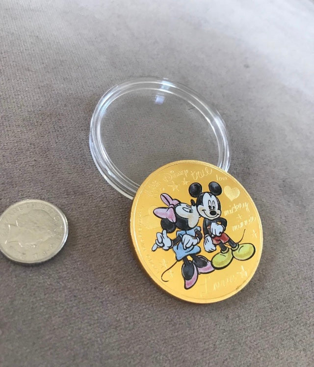 Mickey and Mini mouse Gold coin