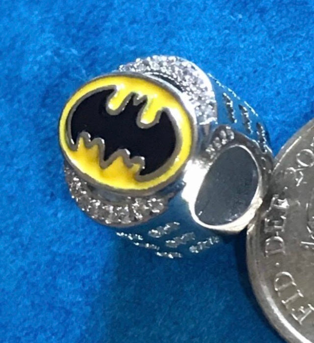 High Quality Batman Bat Man Charm Hallmarked S925 Sterling Silver comes in a cute velvet pouch FREE Postage fast dispatch Fits: Popular European Charm Bracelets