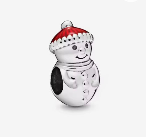 High Quality Snowman Charm Hallmarked S925 Sterling Silver comes in a cute velvet pouch FREE Postage fast dispatch Fits: Popular European Charm Bracelets Christmas