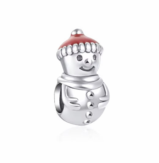 High Quality Snowman Charm Hallmarked S925 Sterling Silver comes in a cute velvet pouch FREE Postage fast dispatch Fits: Popular European Charm Bracelets Christmas