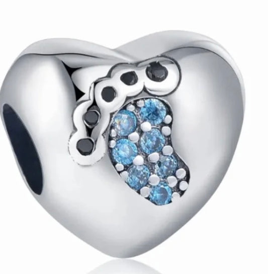 Baby boy blue charm for charm bracelet 