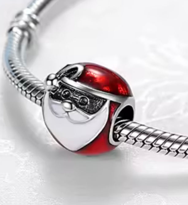 High Quality Farther Christmas Charm Hallmarked S925 Sterling Silver comes in a cute velvet pouch FREE Postage fast dispatch Fits: Popular European Charm Bracelets Christmas