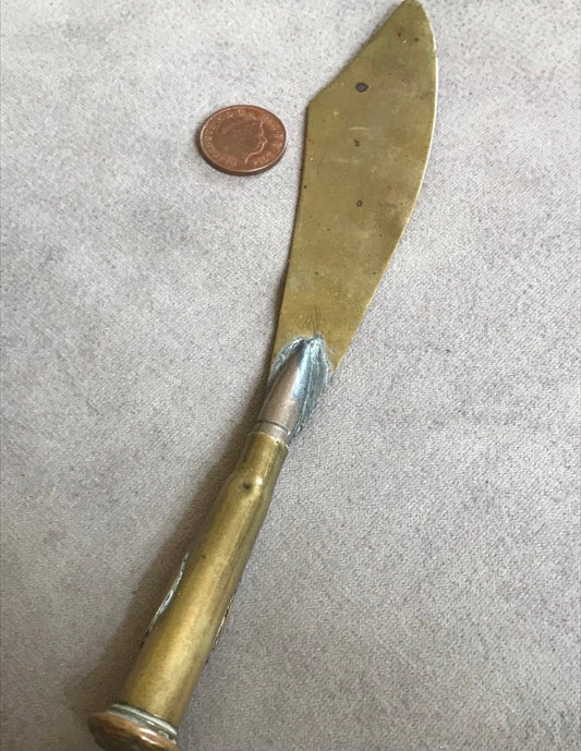 Brass letter opener from ww1 trench art