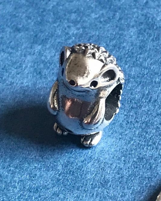 925 Silver Hedgehog charm for bracelet 