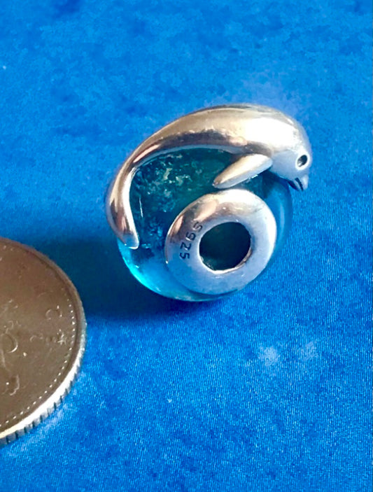 Dolphin charm silver 925 for charm bracelet 
