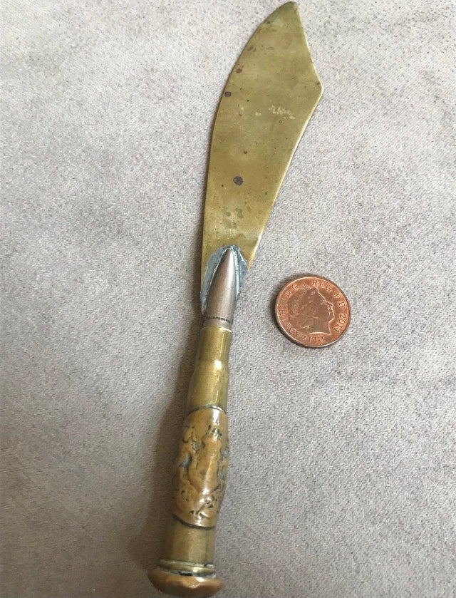 Letter opener brass ww1 trench art 