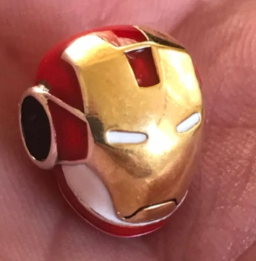 925 silver Iron Man charm for bracelet 