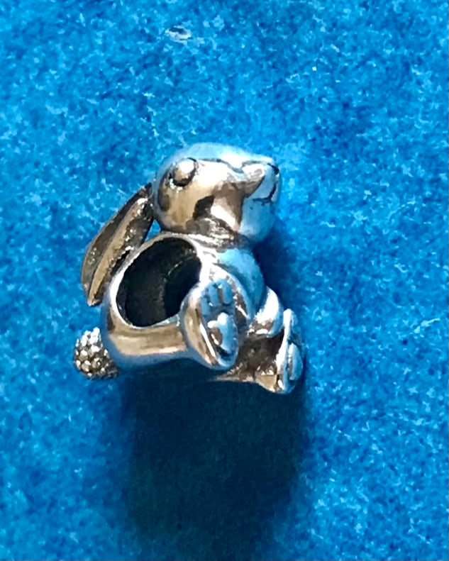 Genuine 925 Silver rabbit charm for charm bracelet 