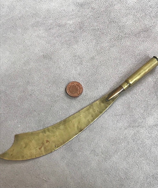 Ww1 trench art brass letter opener 