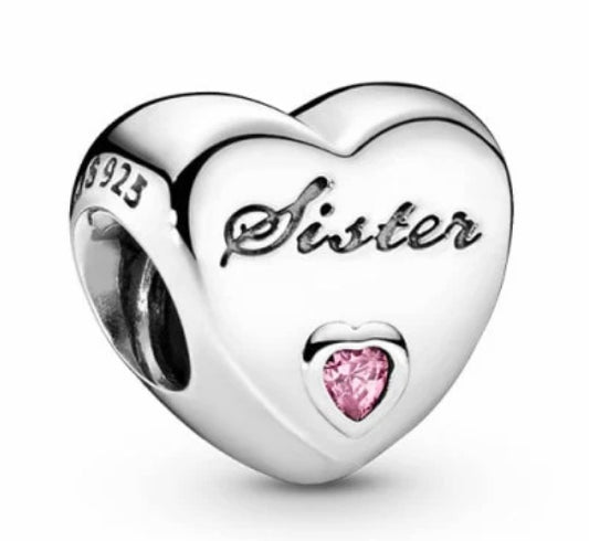 Silver 925 solid silver Sister charm for Pandora bracelet 