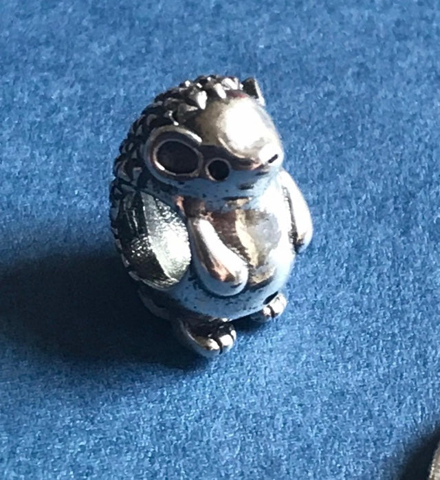 Hedgehog charm 925 Silver for bracelet 