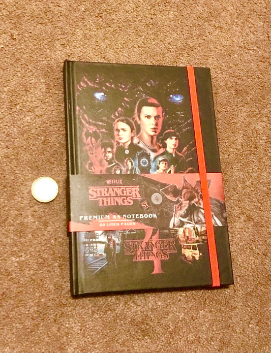 A5 Stranger Things Notebook 80 lined pages FREE delivery anywhere in UK