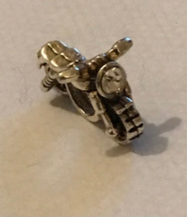 Genuine 925 Silver Motorbike Motorcycle charm for your bracelet comes in a cute velvet pouch