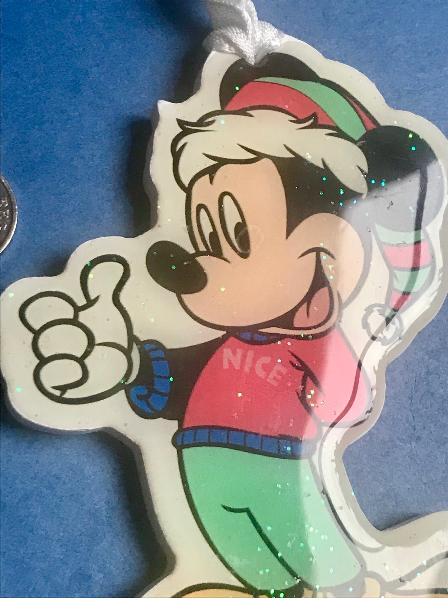 Mickey Mouse Christmas tree hanging ornament Wood holiday