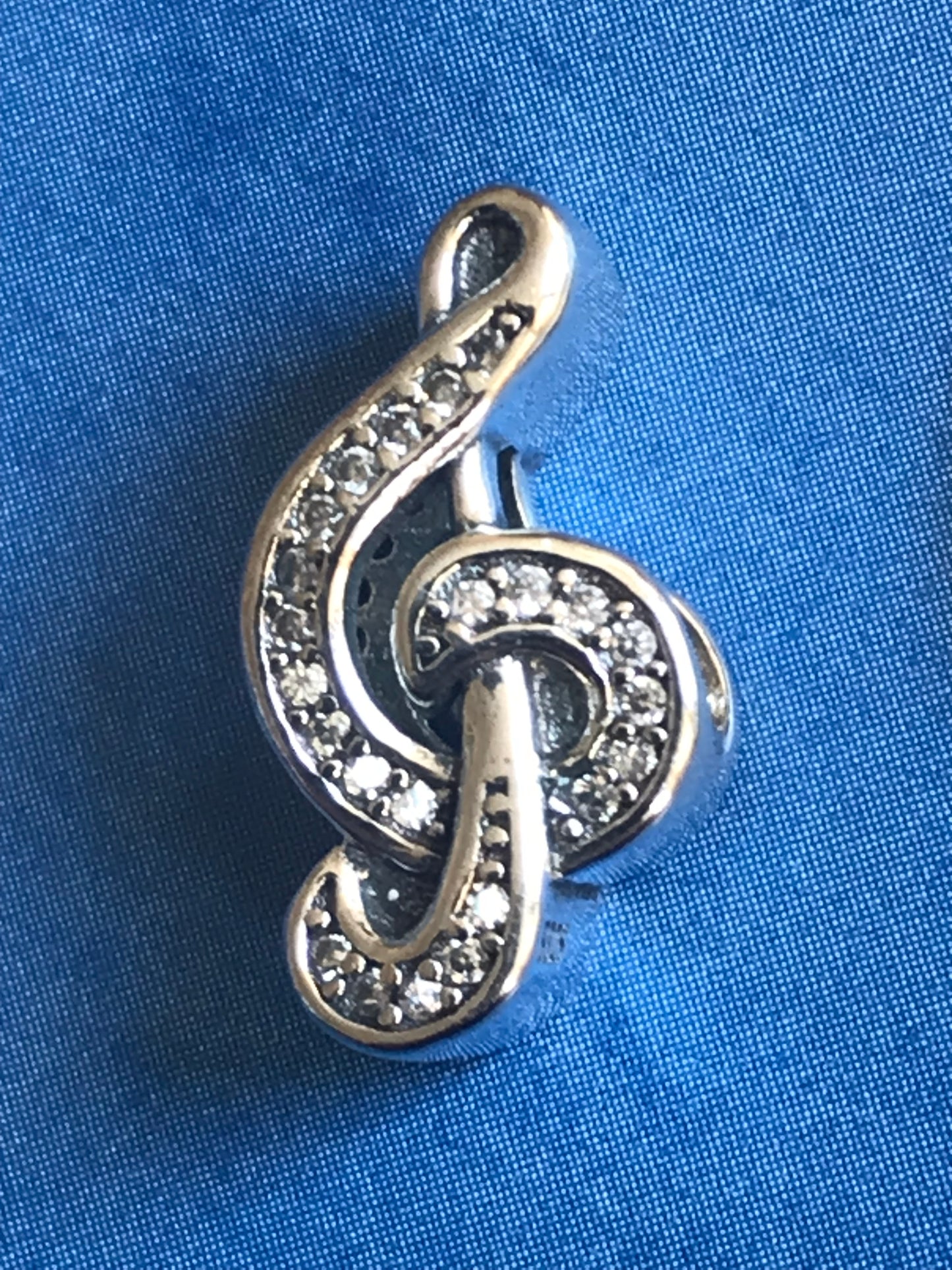 925 silver music note charm treble clef for charm bracelet 