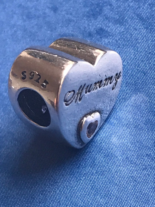 925 Silver Mummy charm for charm bracelet fit Pandora 