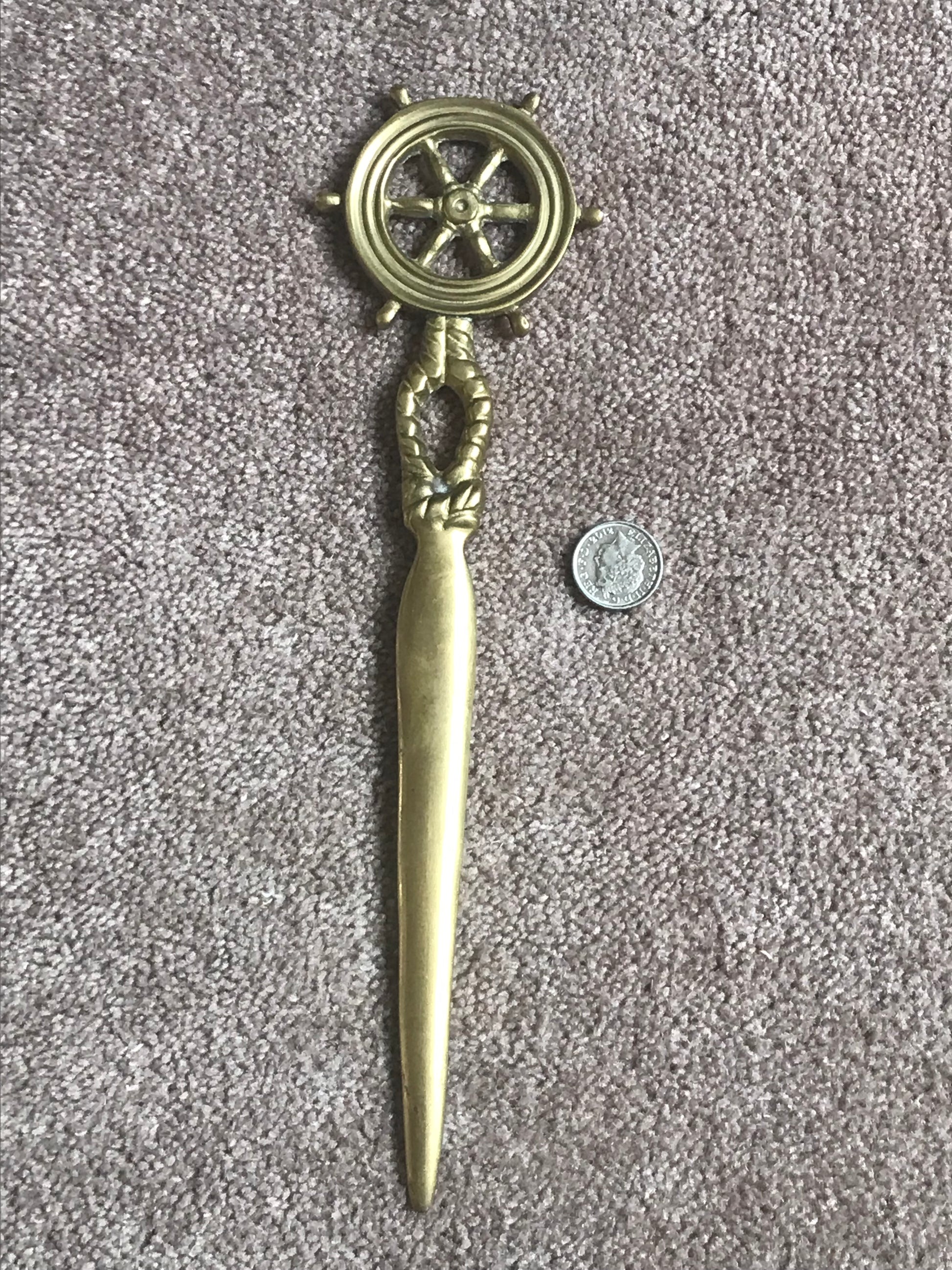 Brass letter opener ww1 trench art