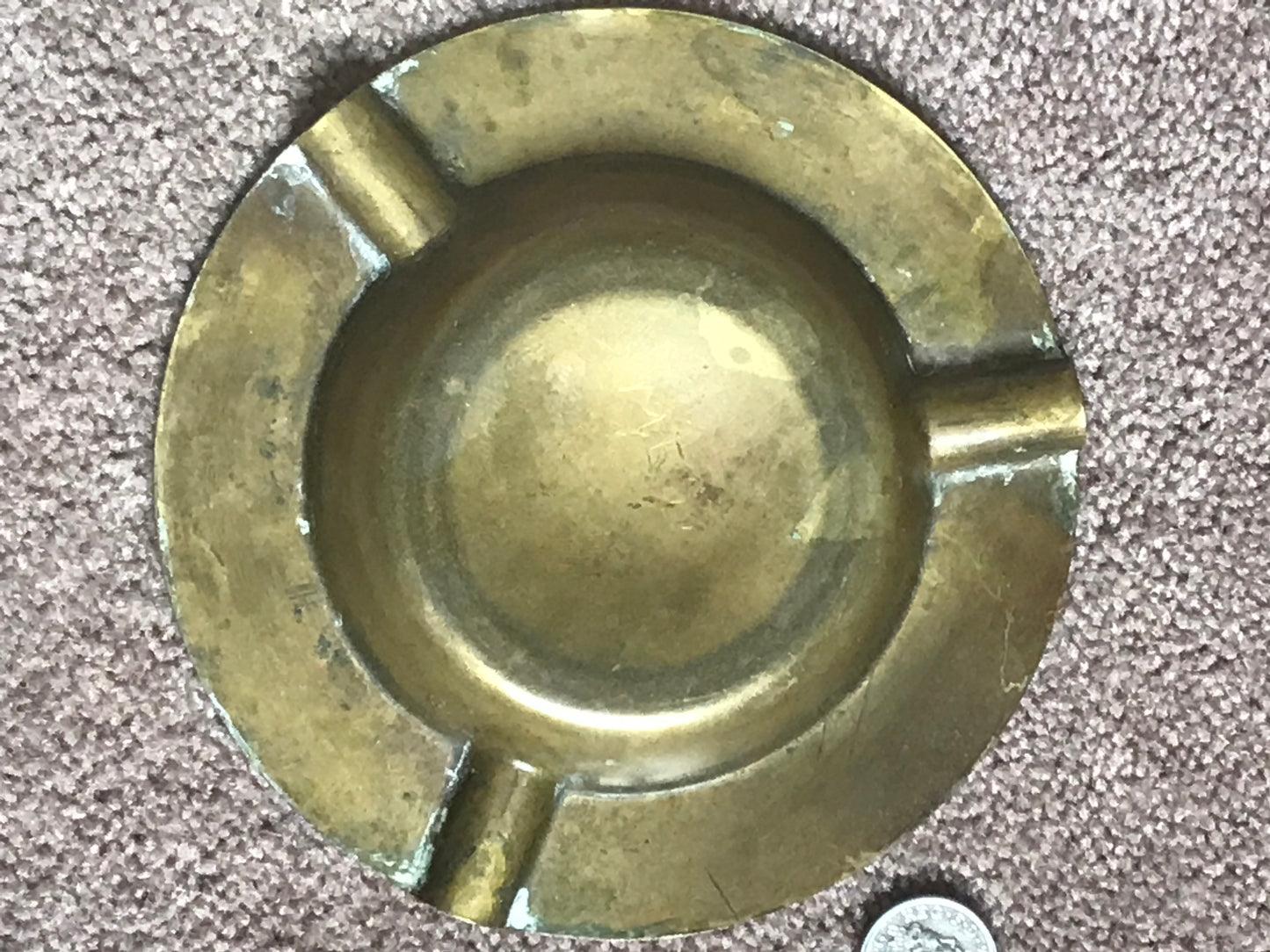 Trench art ww2 ashtray brass