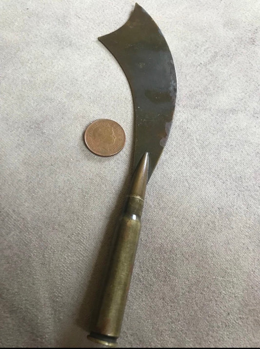 Trench art letter opener made from brass