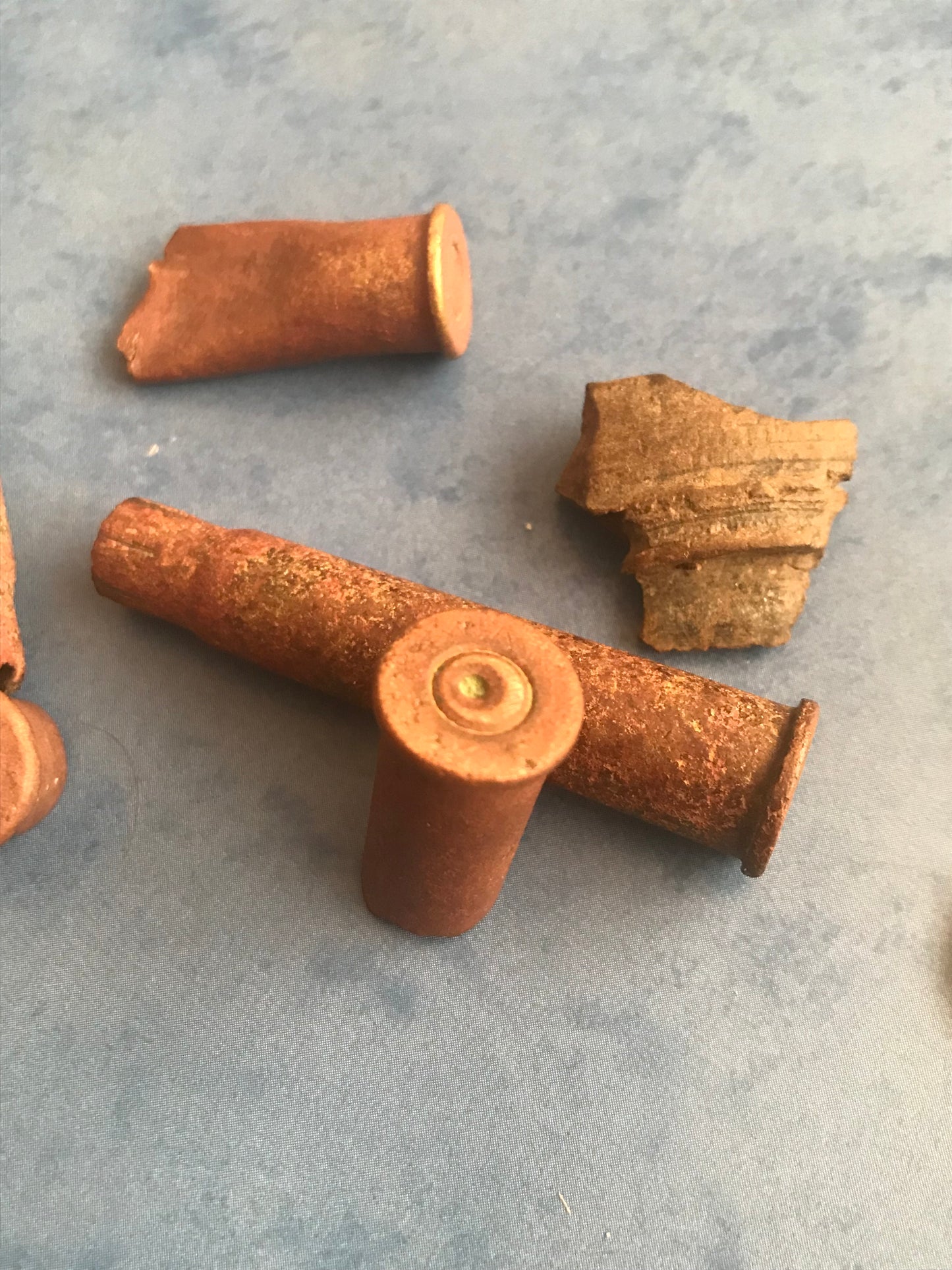 Shrapnel and relics from ww2 battlefield 