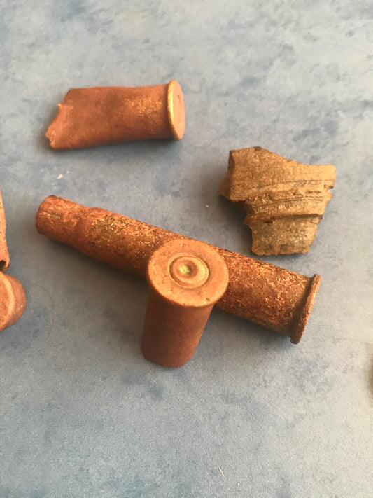 Shrapnel and relics from ww2 battlefield 