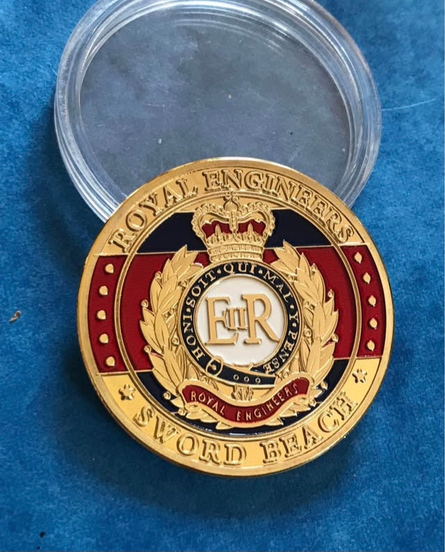 Royal Engineers Sapper coin gold RE 