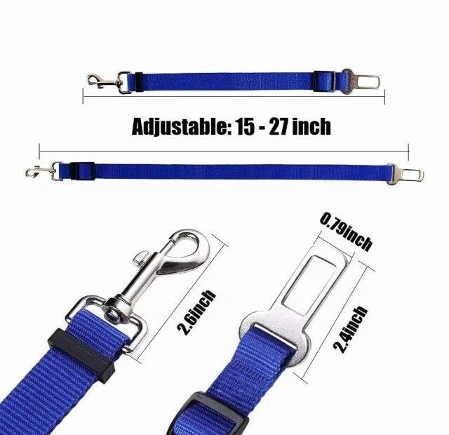 Dog or Pet Car Seat Belt Safety Protector Travel Pets Accessories Dog Leash Collar Breakaway Solid Car Harness Pet Car Seat Belts Free delivery available in pink or blue