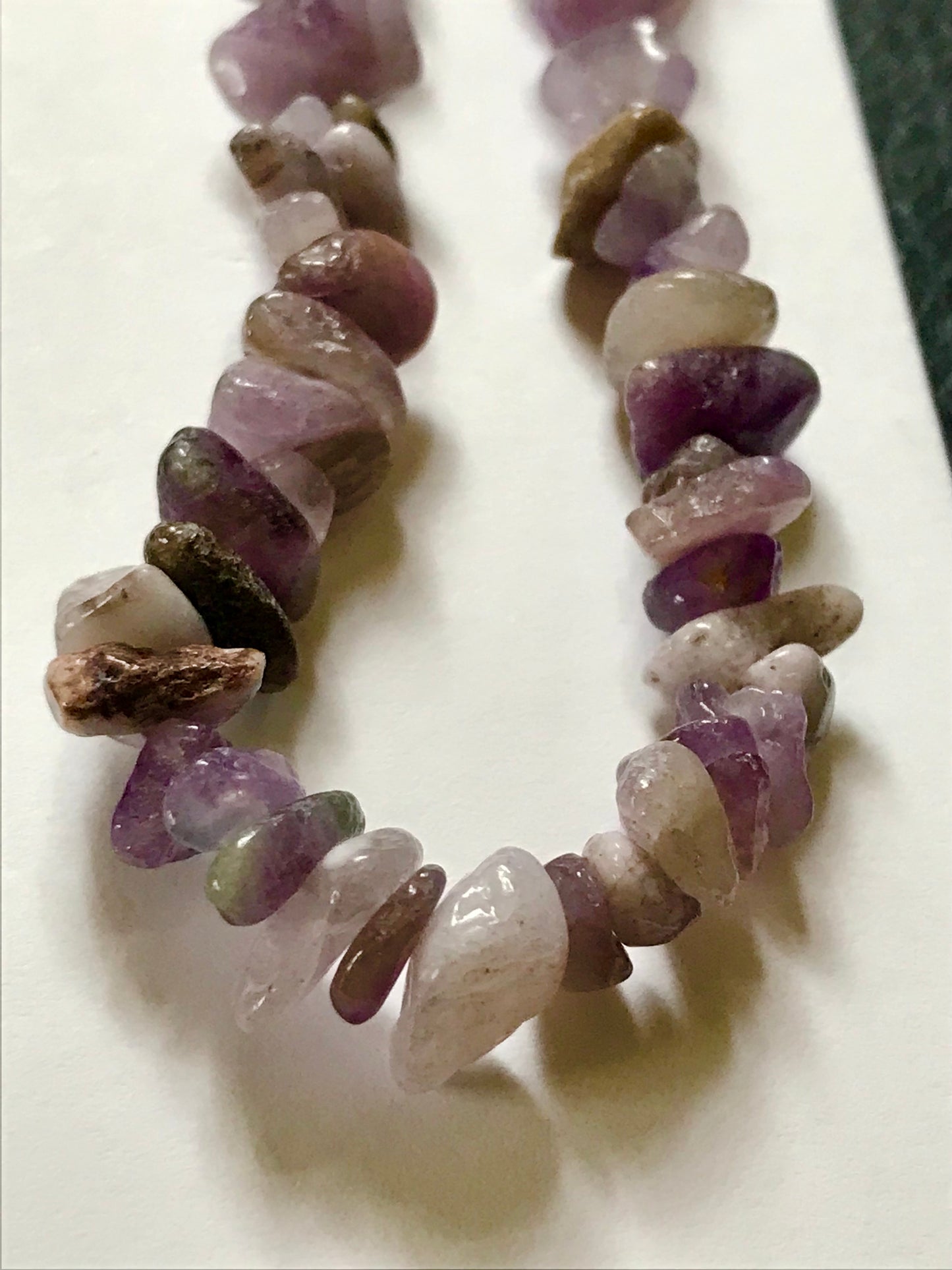 Crystal phone charm with amethyst stones